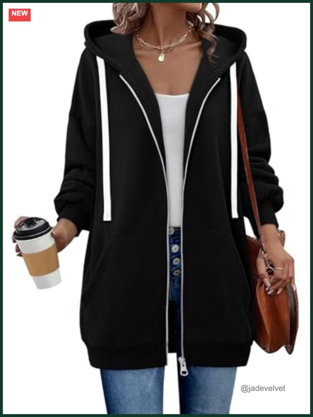 Women's Y2K Zip Up Hoodie Oversized Fleece Jacket with Pockets